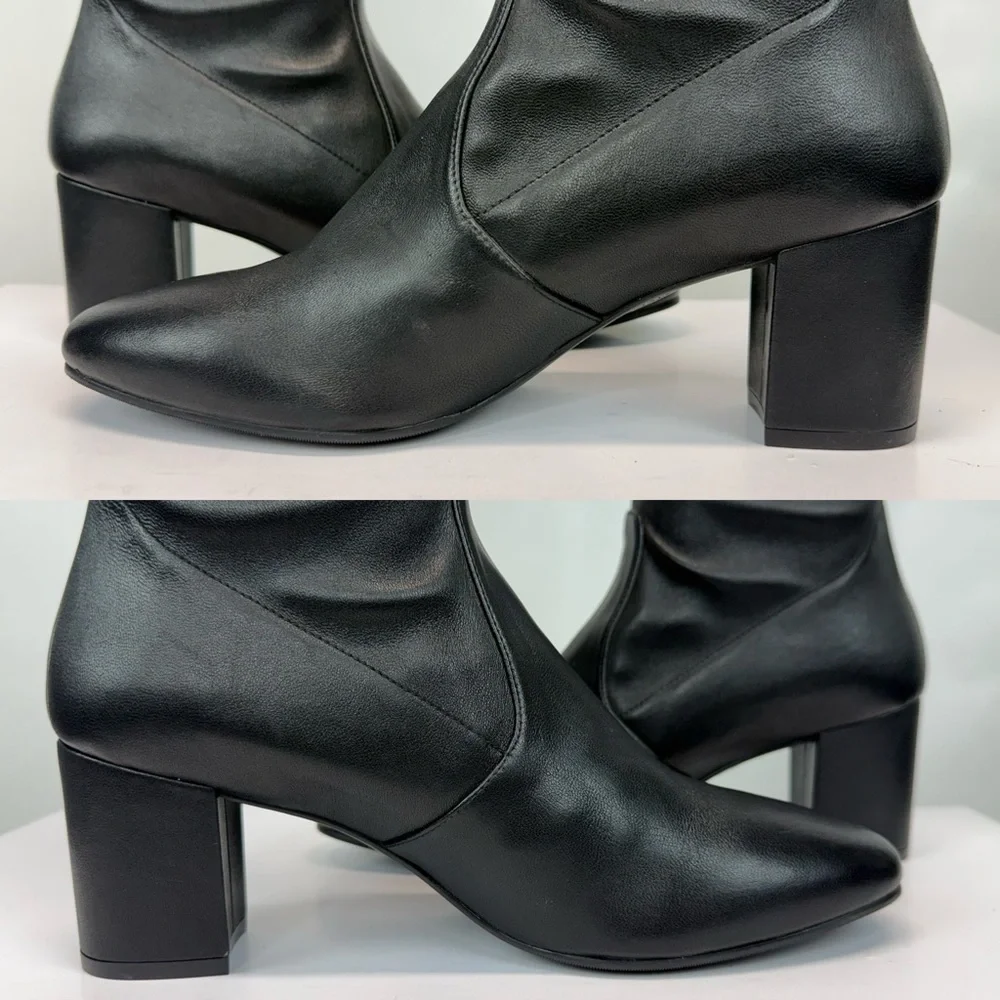 New Stuart Weitzman Tieland Over The Knee Boot Black Leather Sz 10